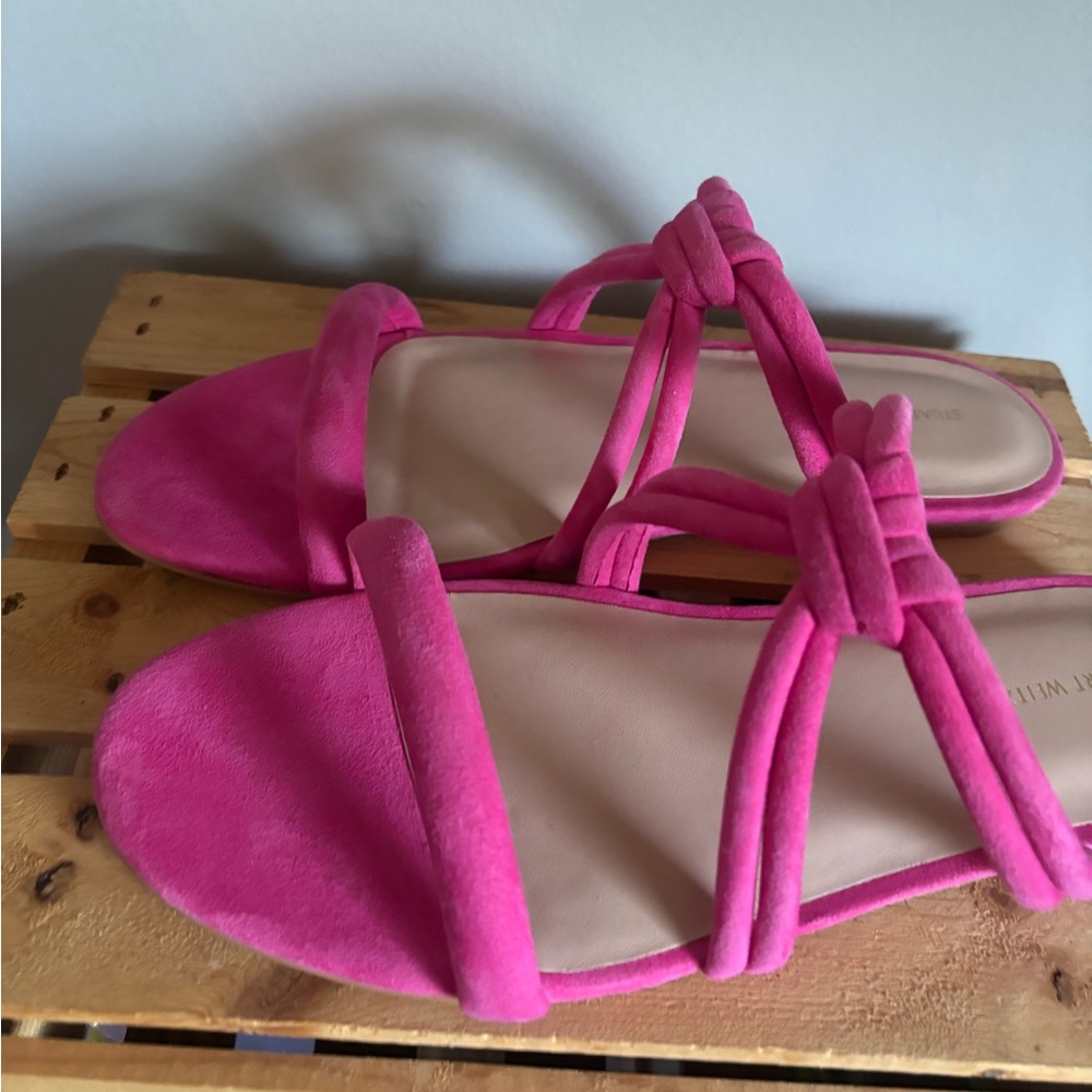 Stuart Weitzman Twisted Knot Pink Sandals - Picture 6 of 8